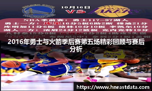 2016年勇士与火箭季后赛第五场精彩回顾与赛后分析